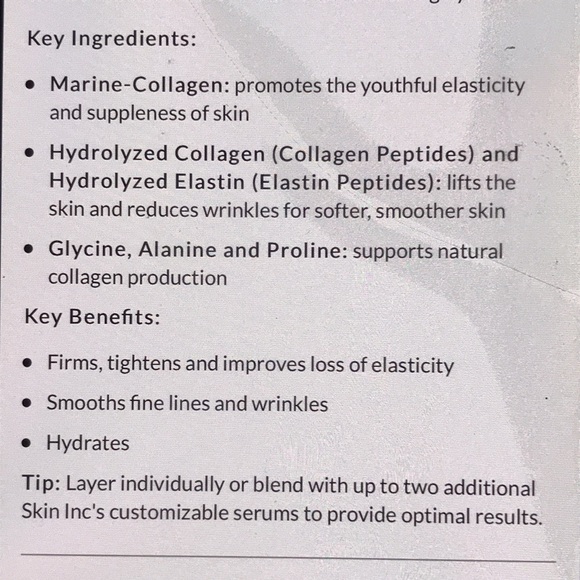 SKININC 🤩 Collagen Serum . 34oz /.10 ml NEW NWT - Picture 9 of 11
